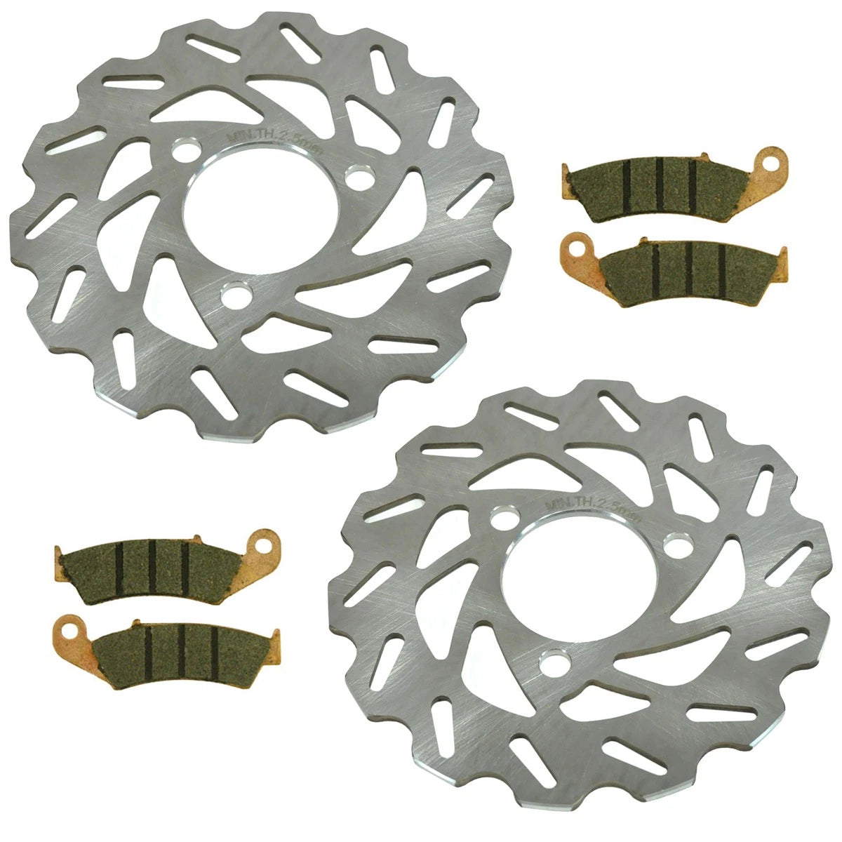 Wave Front Disc Brake Rotors & Pads 2x4 for Honda TRX250R Fourtrax 250R (1985–1987)