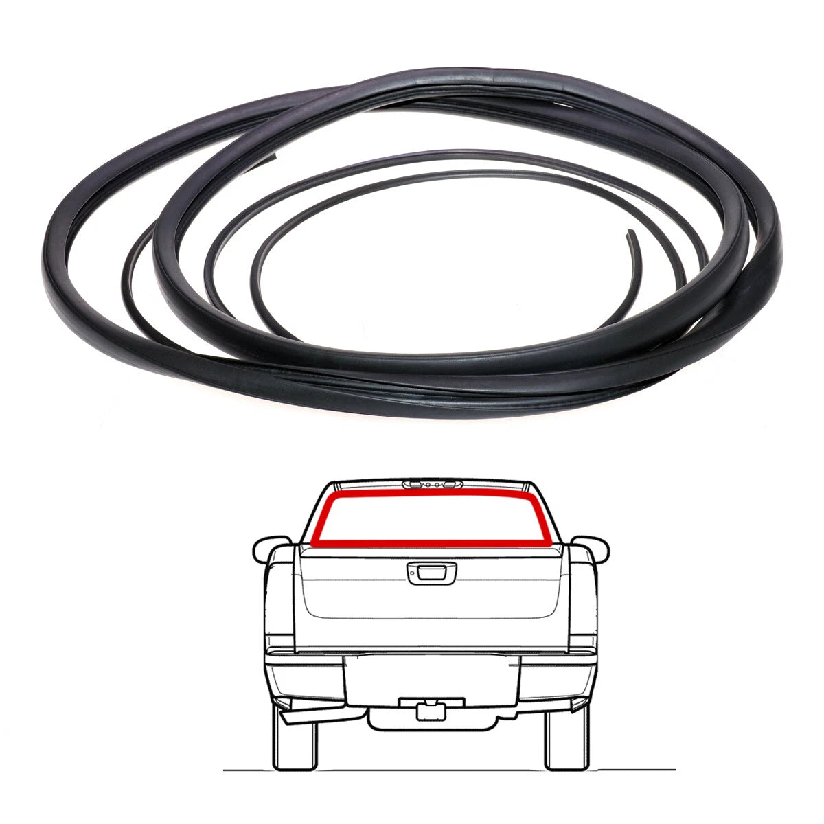 Rear Windshield Weatherstrip for Mazda Familia M1000 1200 1300 1967-1977
