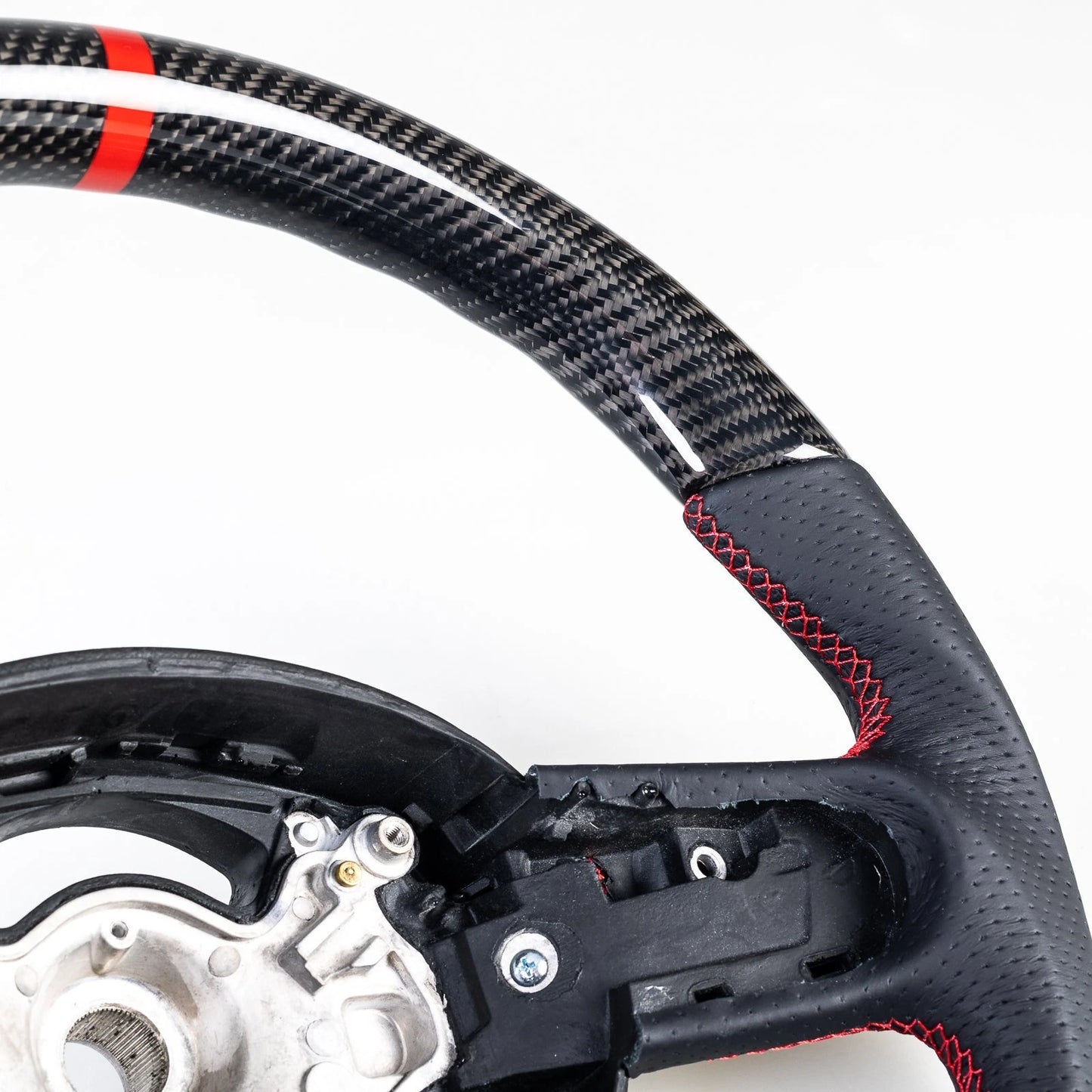 Carbon Flat Bottom 3 Spoke Leather Steering Wheel for Mini R50 R52 R53 (02-08)