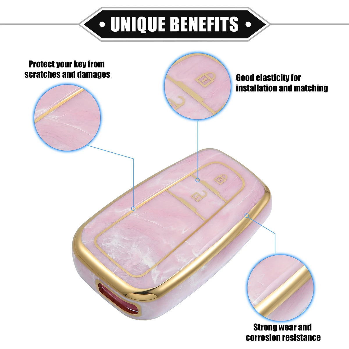 2 x Button Remote Smart Key Fob Cover Case for Toyota Prius (2006–2022)