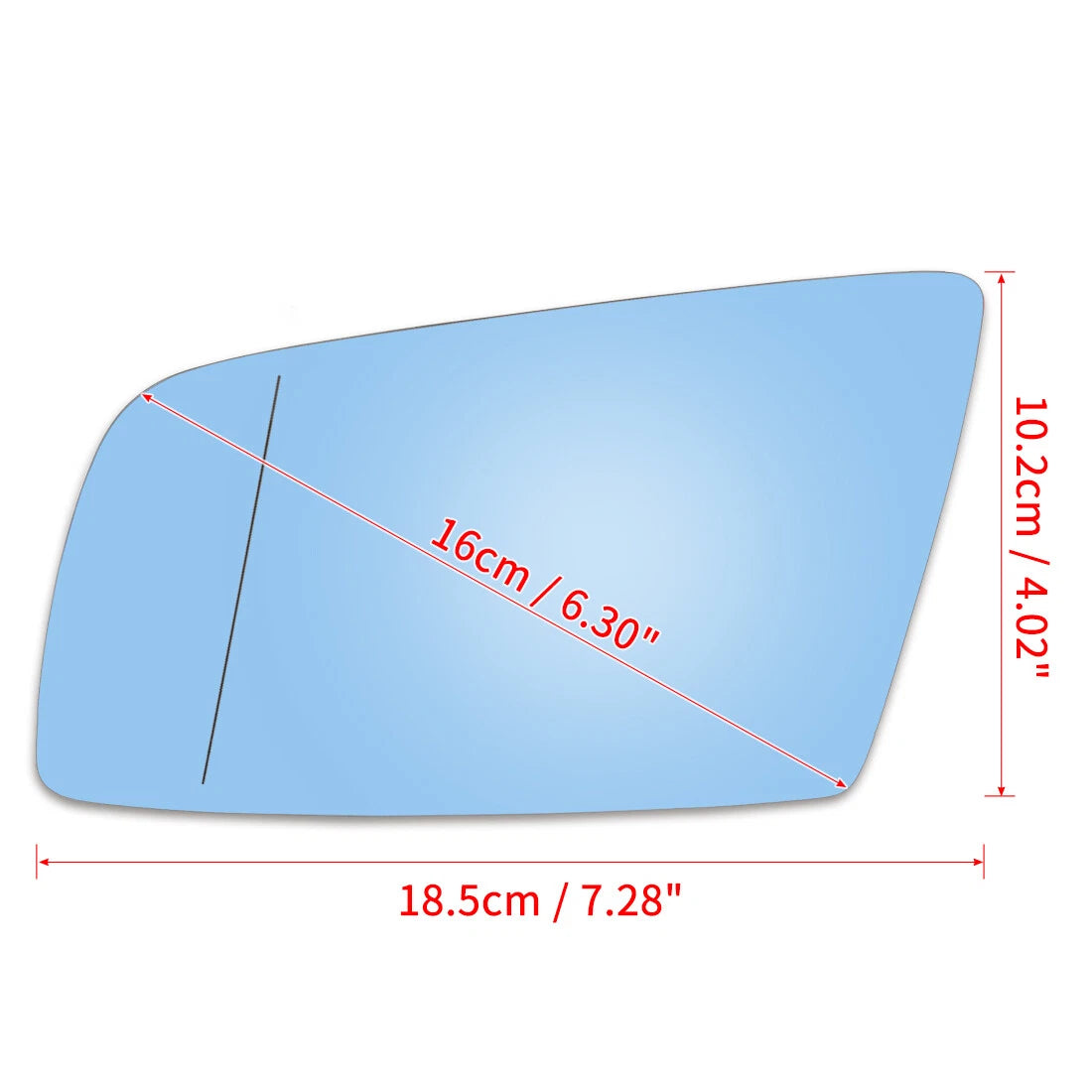 Heated Left Driver Side Door Mirror Glass for BMW E60 E61 E63 E64 (2007-2010)