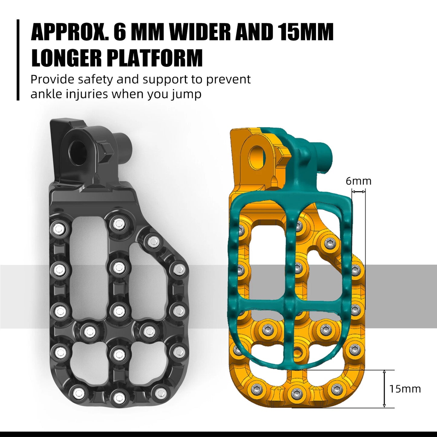 Footrests for Yamaha YZ125 YZ250 YZ250F WR250F WR450F (2005-2023)