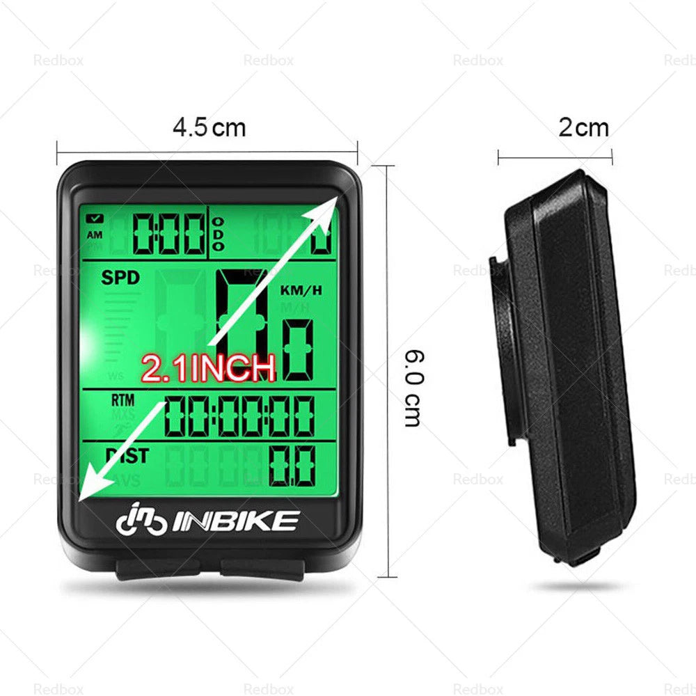 Wireless LCD Cycle Speedometer Odometer for Bike - Waterproof