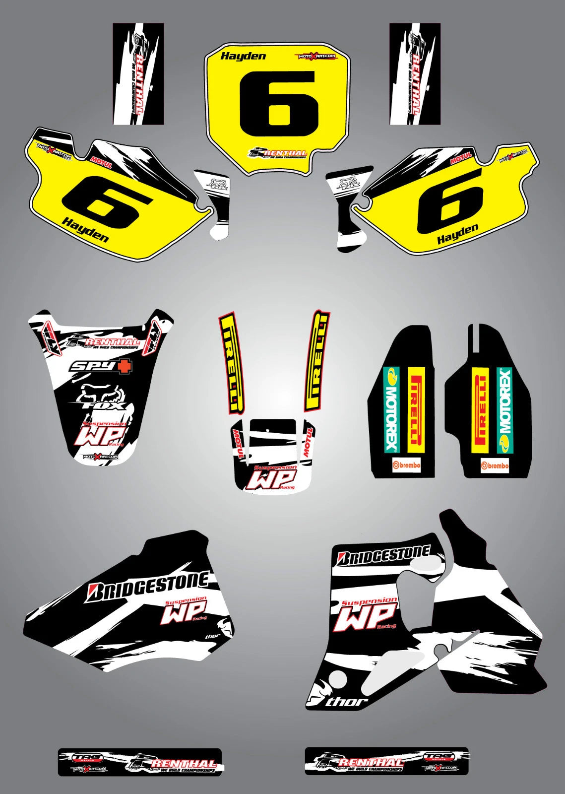 Custom Graphic Kit - Safari Style for Honda CR 80 (1996-2002) - Stickers