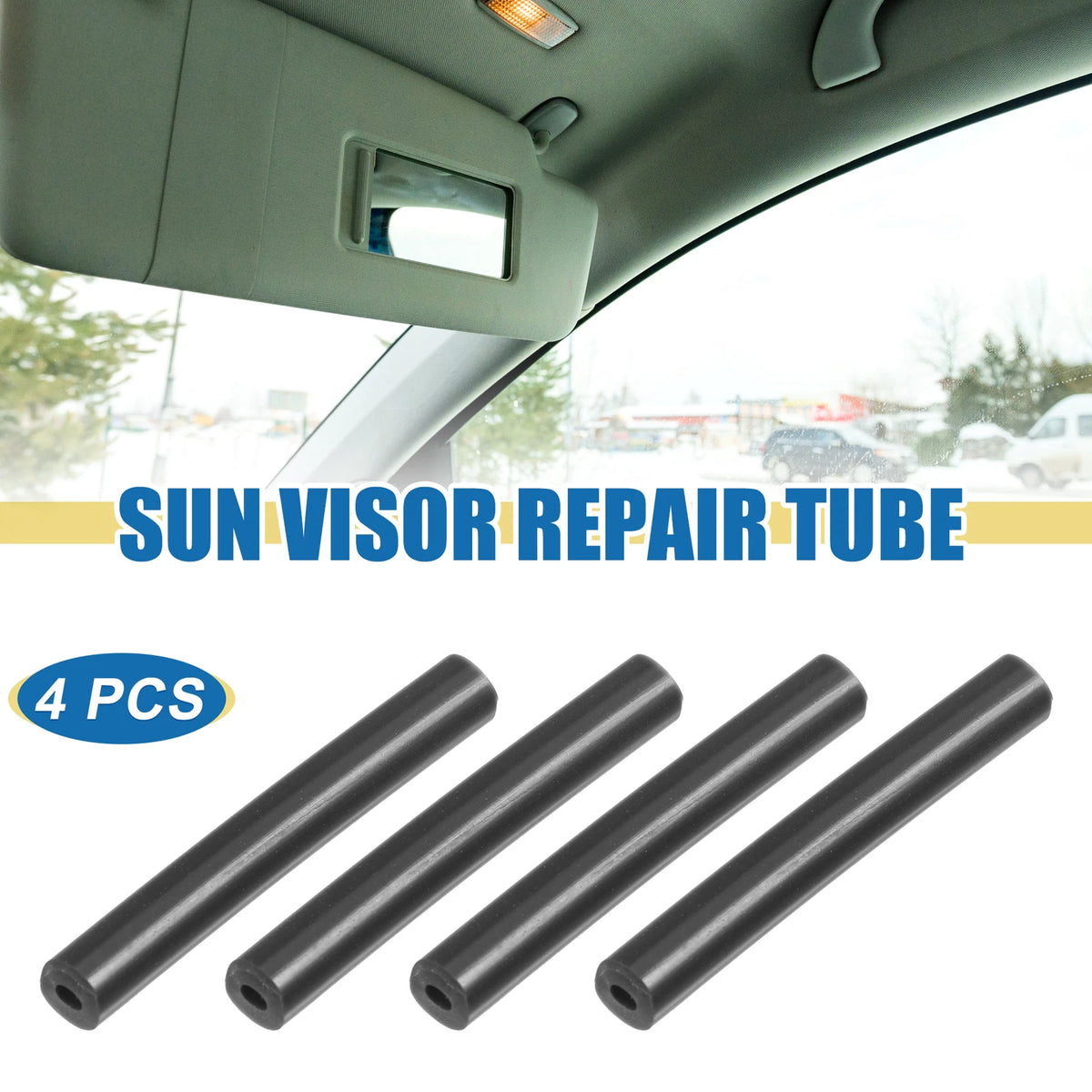 Sun Visor Repair Tubes for Jeep Wrangler JK JKU (2007-2017) - 4 Pack