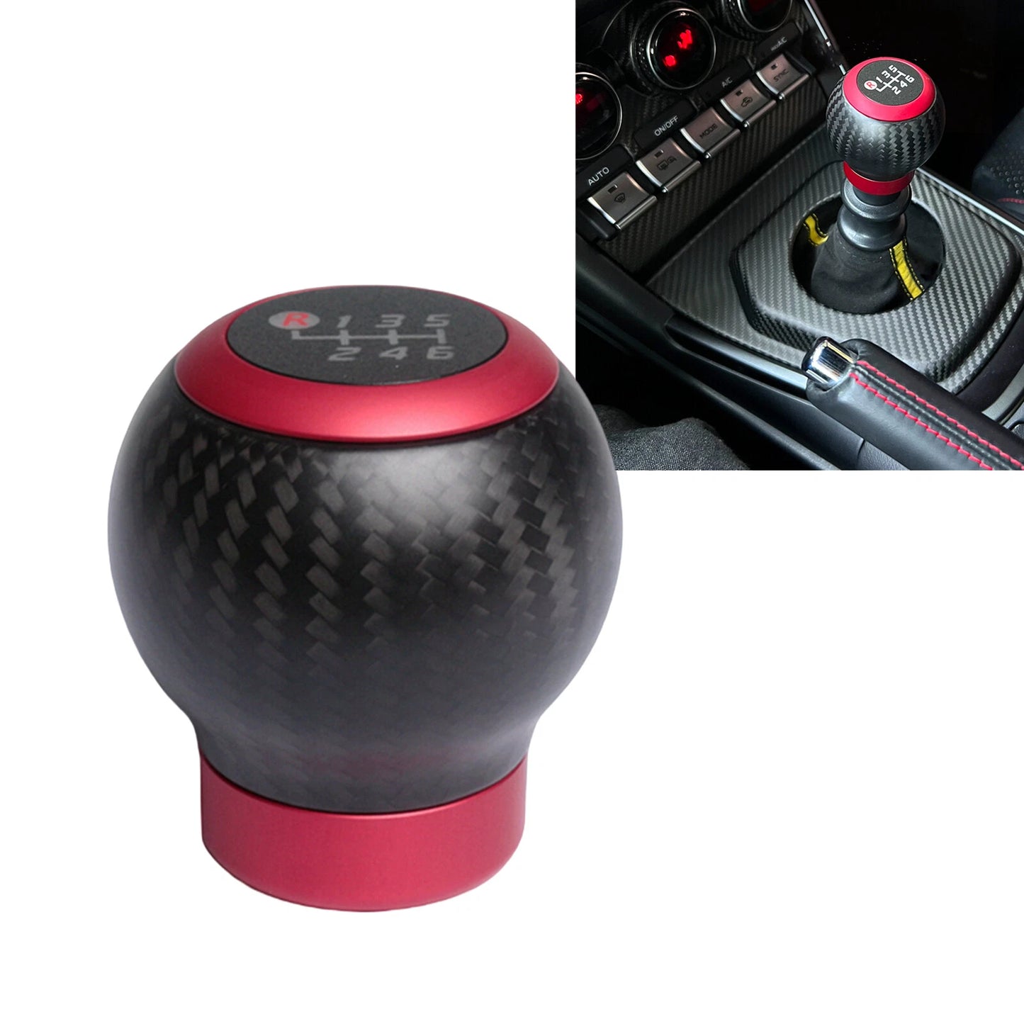 Gear Shift Knob for Subaru BRZ, Toyota GR86 (2013-2024) Matte Red
