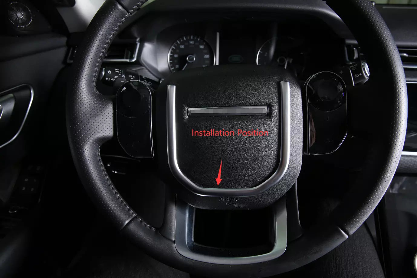 Carbon Fiber U Shape Steering Wheel Cover Trim for Range Rover Velar (2018-2023)