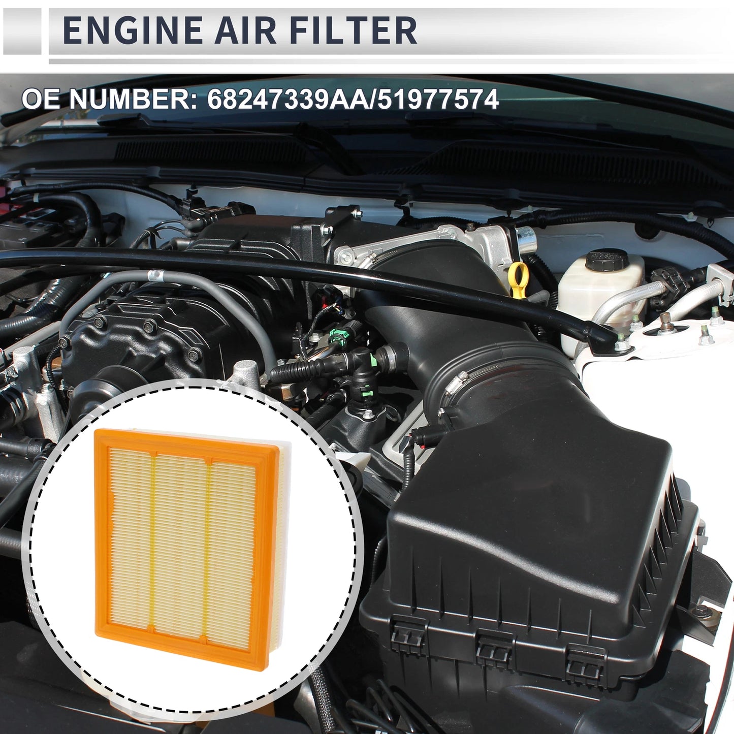 Engine Air Filter for Jeep Compass (2017-2022) 1 Pcs