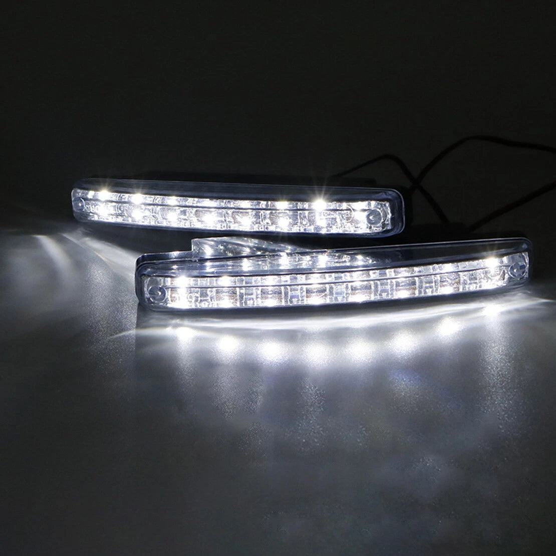 8LED Daytime Running Lights for Car Driving Fog Lamp - White Bright
