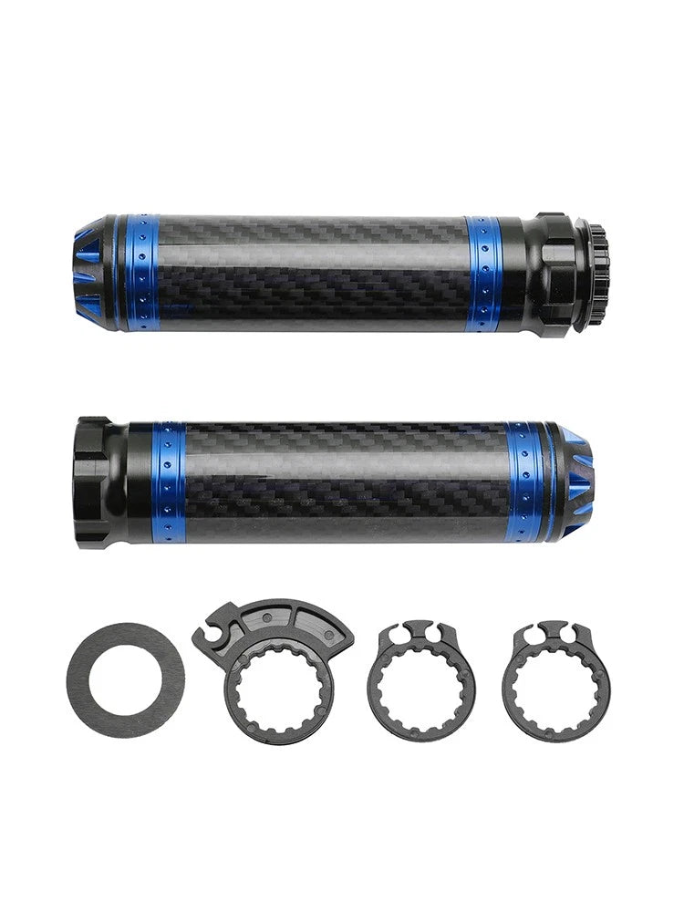 7/8" Motorcycle Handlebar Grips Carbon Blue for Cub (2022)