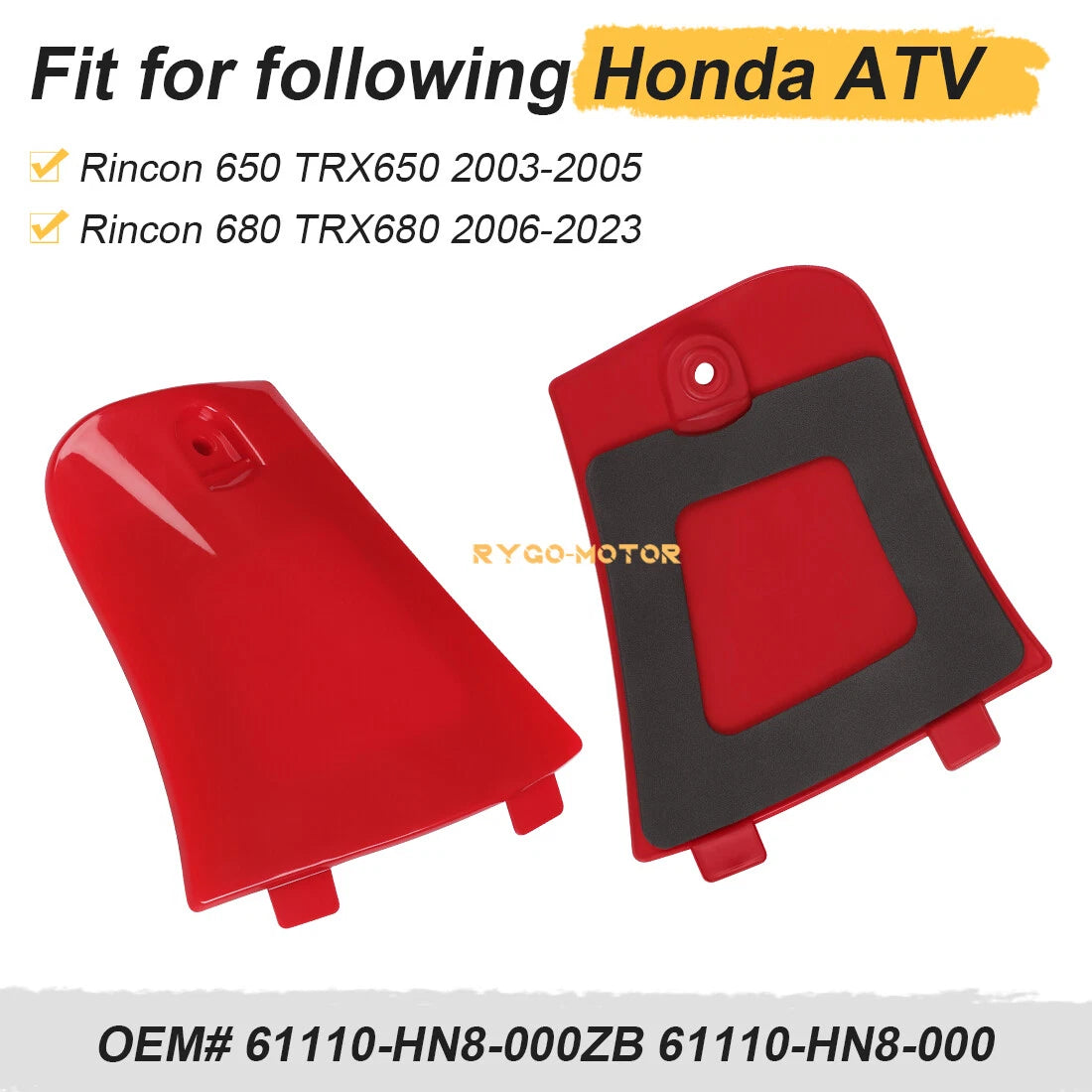 Storage Box Lid Cover for Honda Rincon 680 Rincon 650 TRX680 TRX650