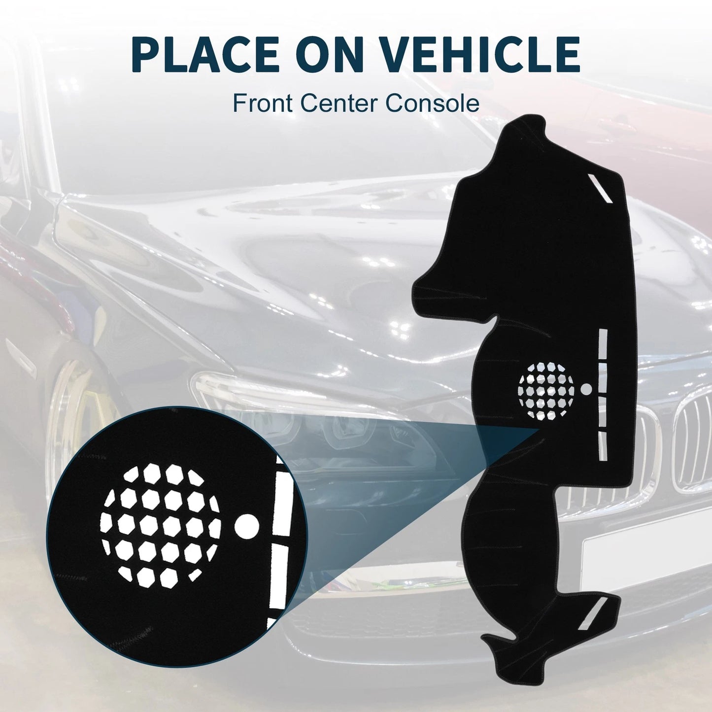 Dashboard Cover Mat for BMW 6 Series 2003-2010 Sun Protector Pad Black