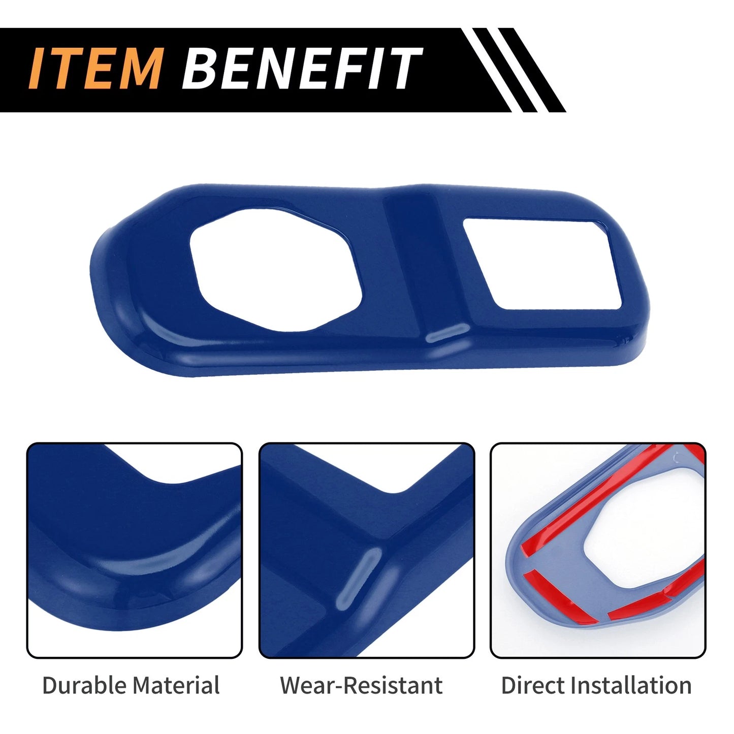 Rear Trunk Lock Panel Cover Trim for Jeep Wrangler JL JLU (2018-2024) Blue