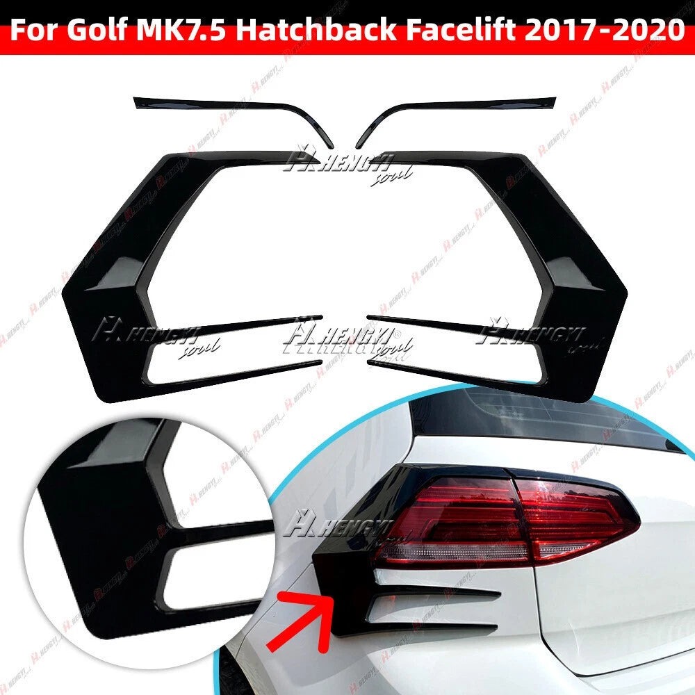 Black Rear Taillight Cover Trim for Golf MK7.5 Hatchback (2017–2020)