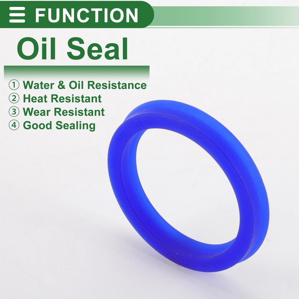 Oil Seal 32x40x5.5mm TPU High-Pressure Blue for Make Model