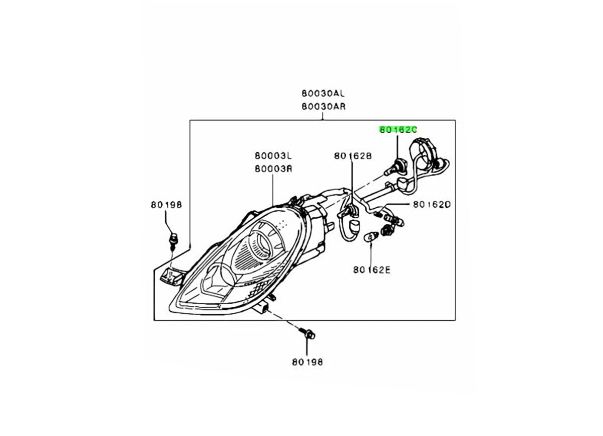 Fog Light Bulb for Mitsubishi Mirage G4 (2012-2022)