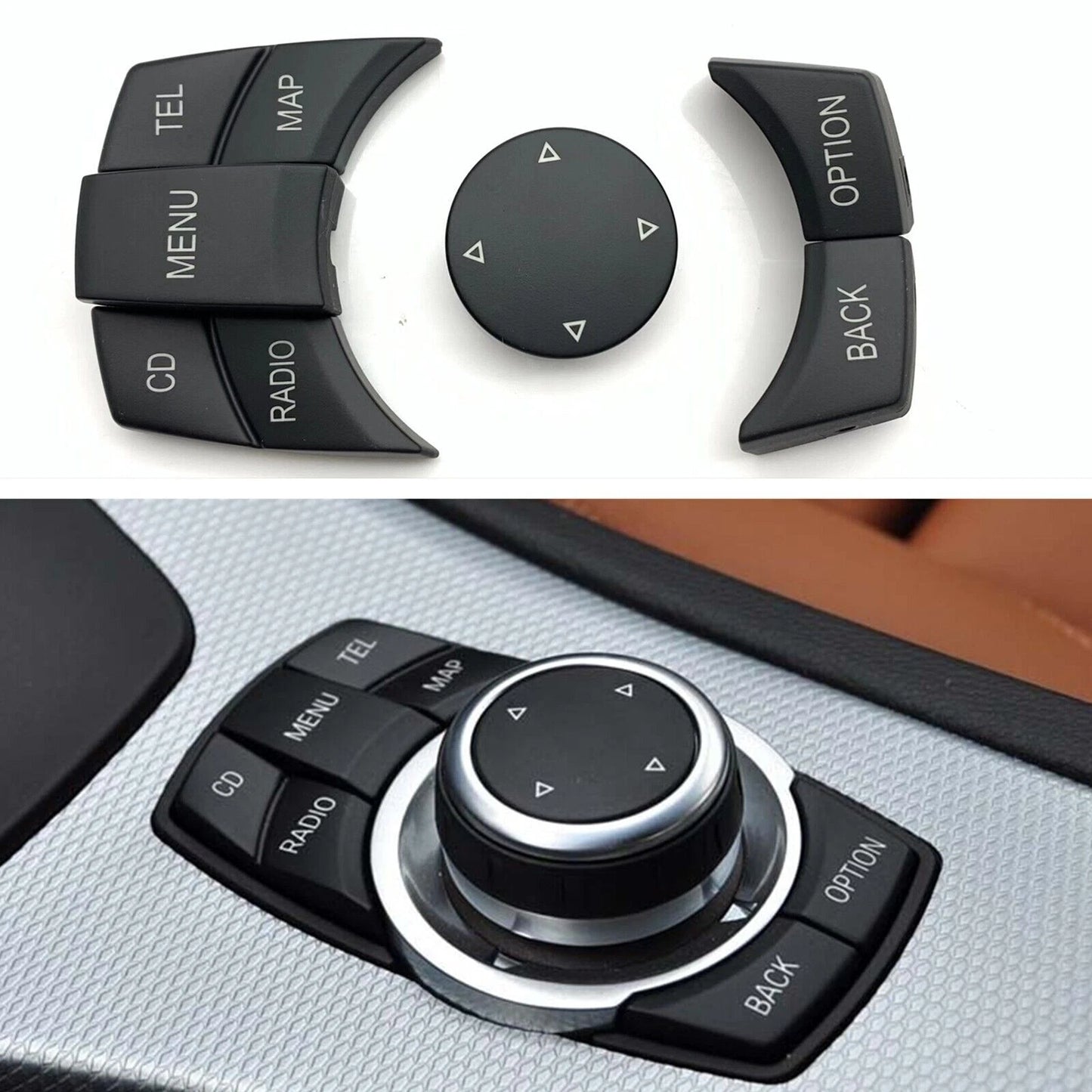 Center Console Media Control Switch Cap for BMW 1 3 5 Series (2006-2013)