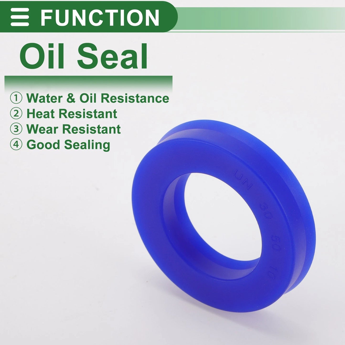 Oil Seal Rotary Shaft Seal TPU 30x50x10mm Blue High-Pressure 5 Pcs