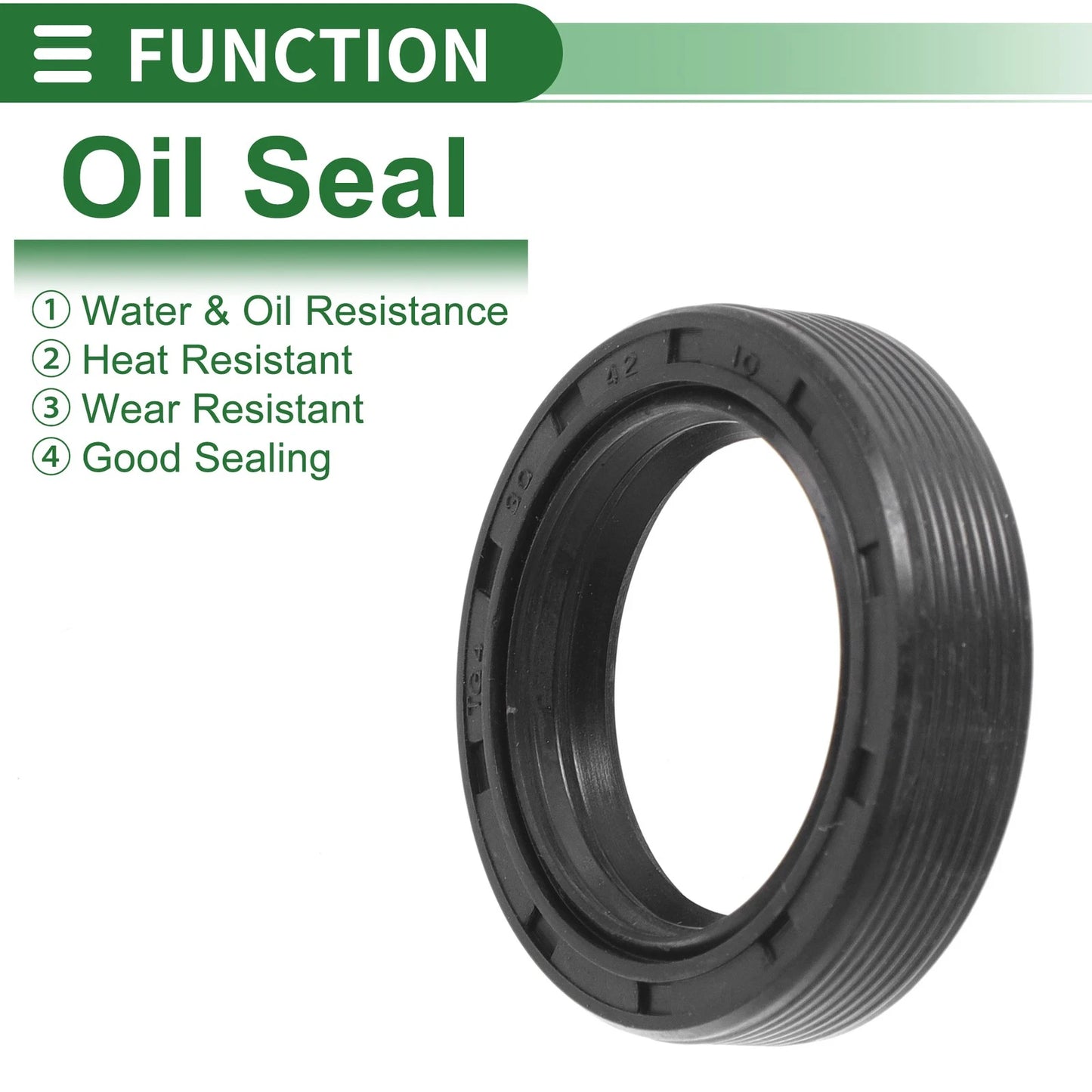 Oil Seal / 30x42x10mm Black 5 Pcs / TG4 Lip Seal for Make Model