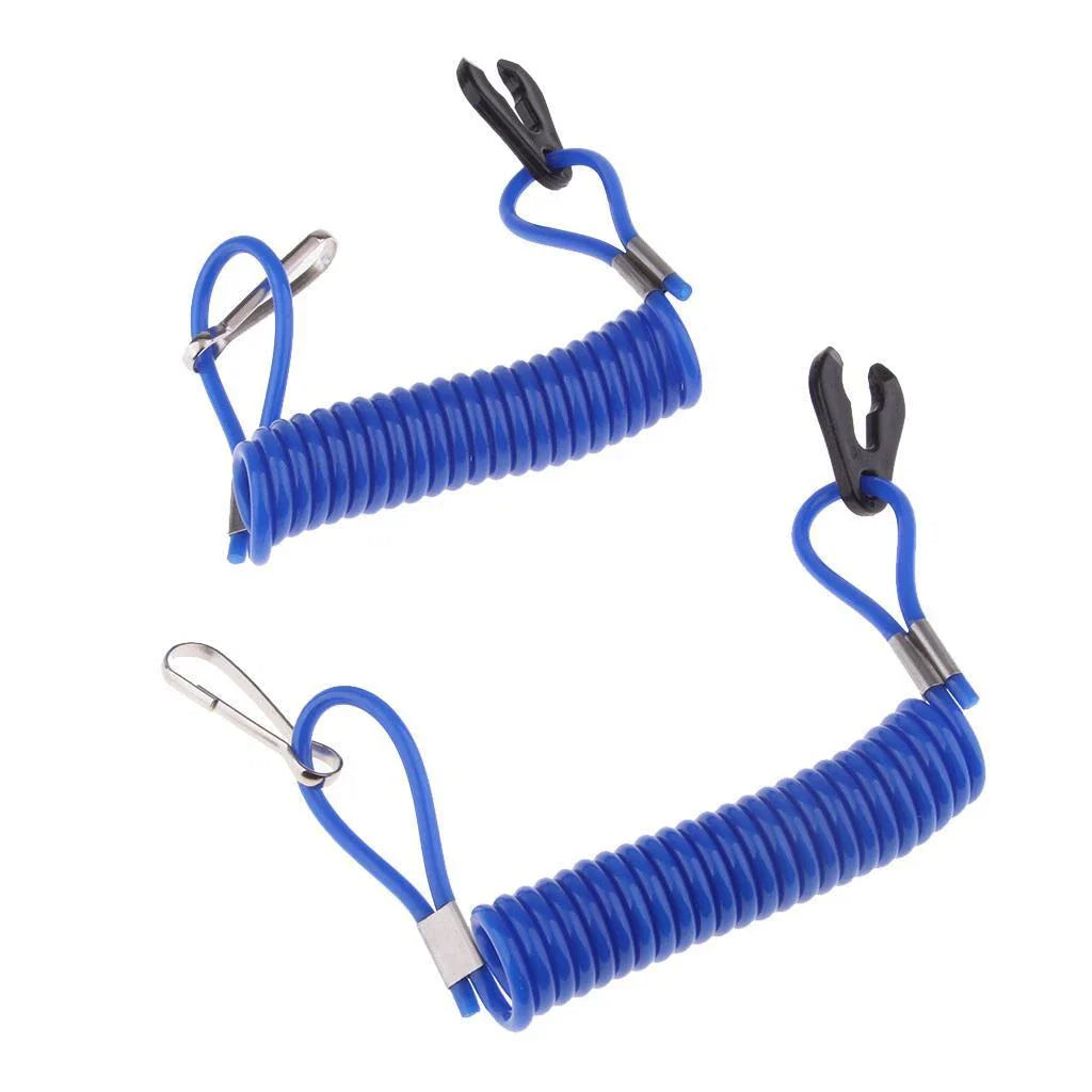 2pcs Kill Stop Switch Safety Lanyard for Yamaha Outboard Engine