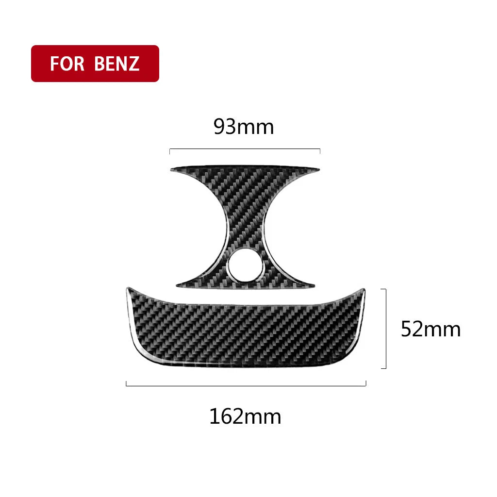 Carbon Fiber Rear Air Outlet Vent Cover Trim Fit For Benz C-Class W205 2015-2018