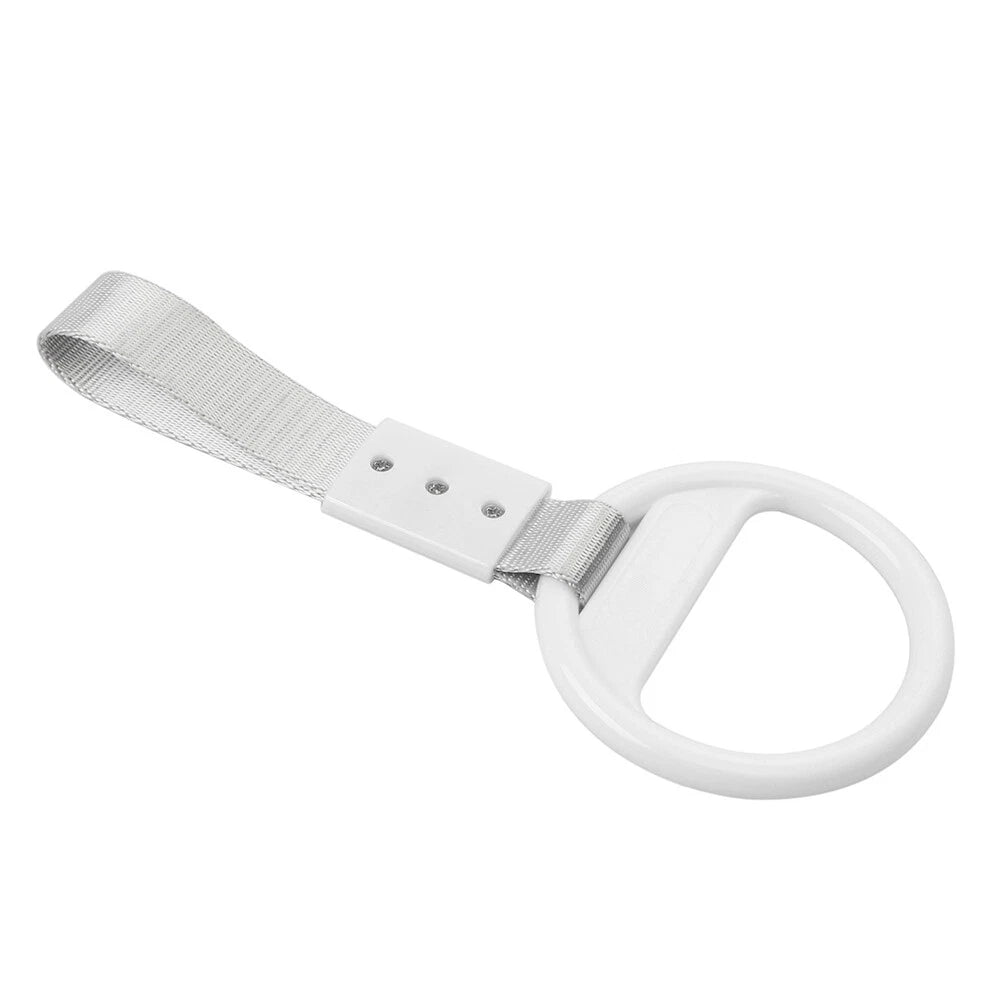 Silver & White Ring Train Bus Handle Strap Charm Tool - 1 PC