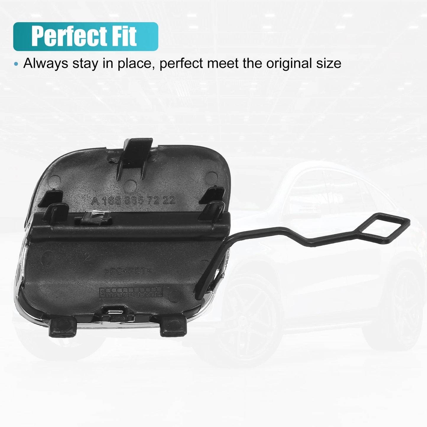 Front Bumper Tow Hook Cover for Mercedes-Benz GLE 63 (2016-2023) Black