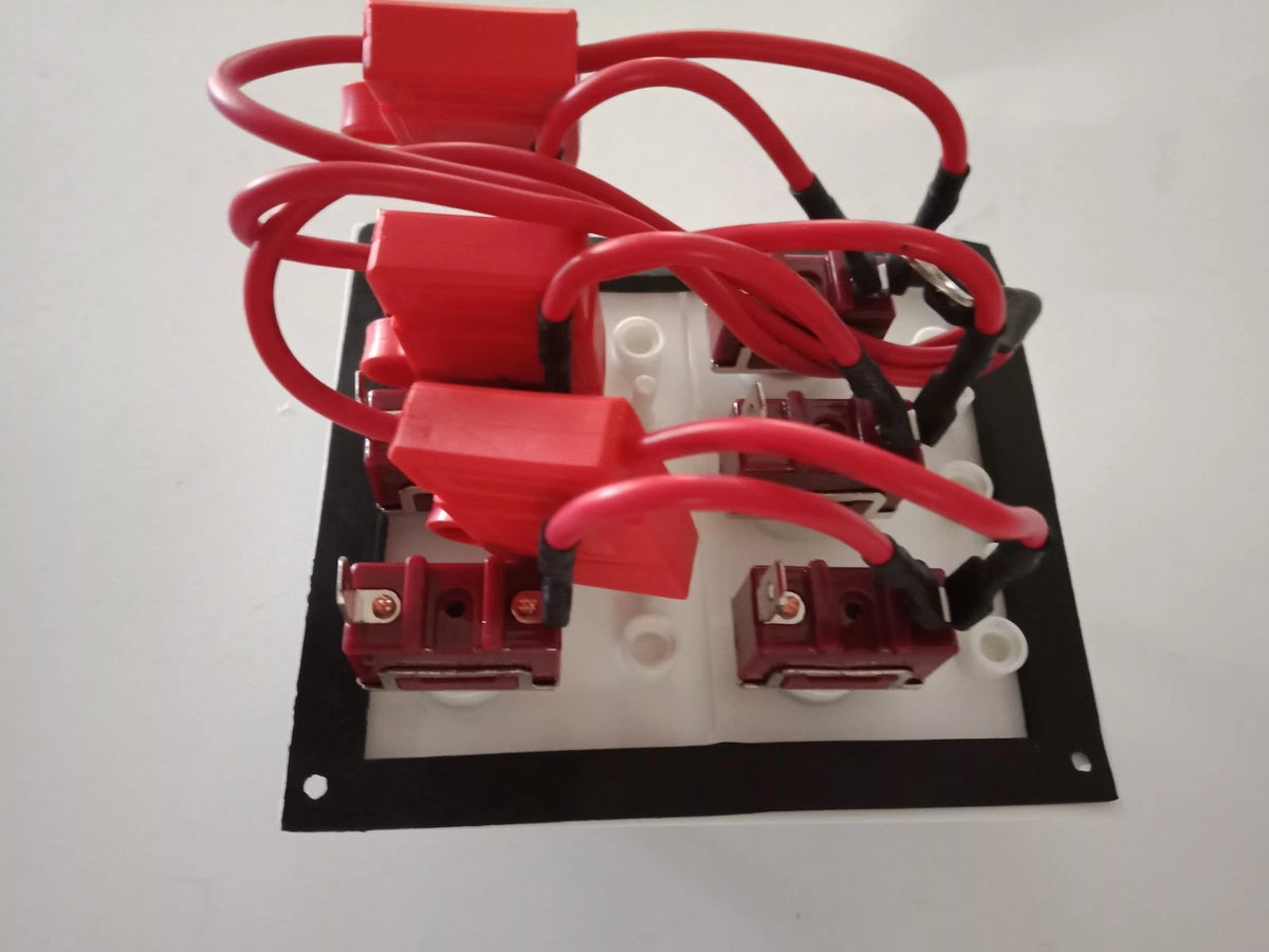 Switch Panel 6 Gang 12V/24V White Waterproof Boots for Marine Applications