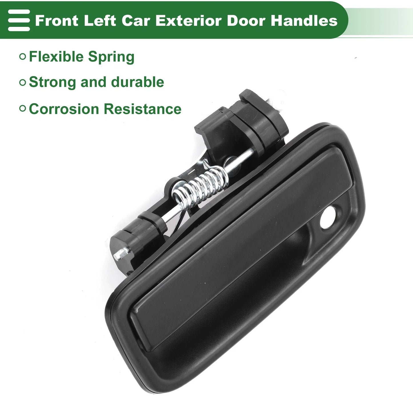 Gloss Black Front Left Door Handle for Toyota Tacoma (2005-2023)