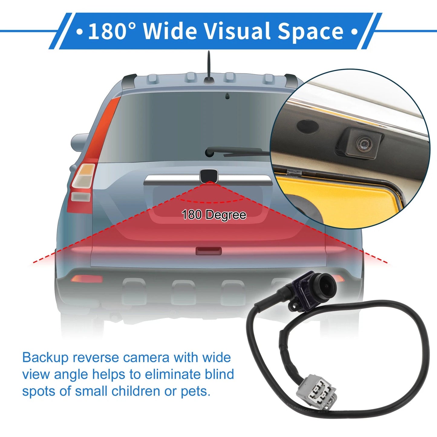 Rear View Camera 120-180 Degree for Dodge Dart (2013-2016)