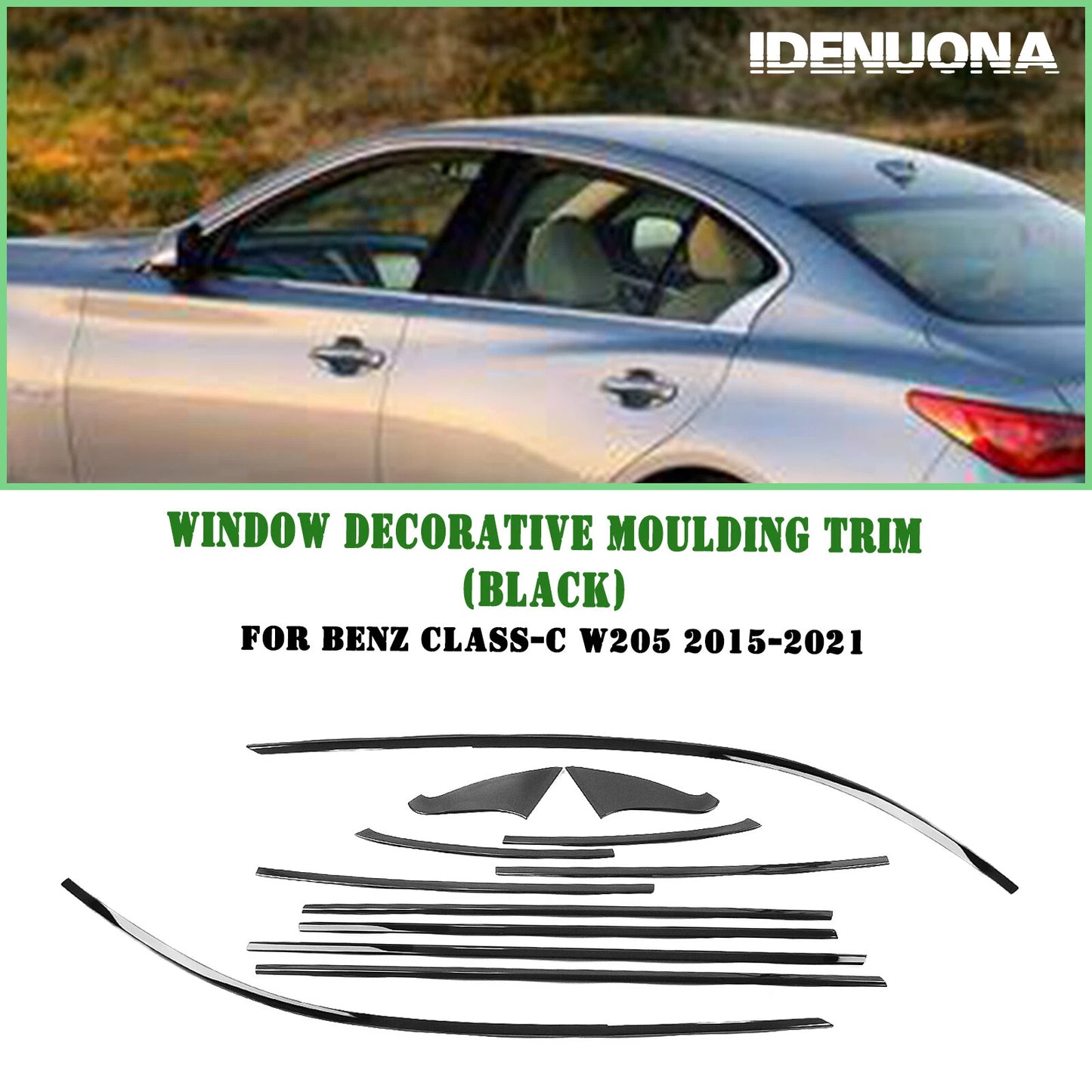 10 x Window Moulding Seal Strips for Infiniti Q50 (2014-2024)