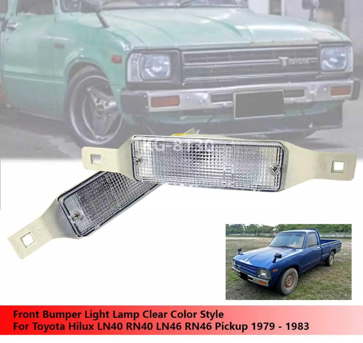 Bumper Light Lens for Toyota Hilux LN40 RN40 LN46 RN46 (1984-1997)