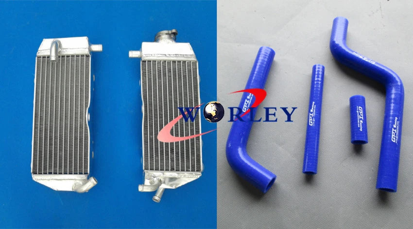 Aluminum Radiator + Red Silicone Hose for Yamaha YZ125 (2002-2004)