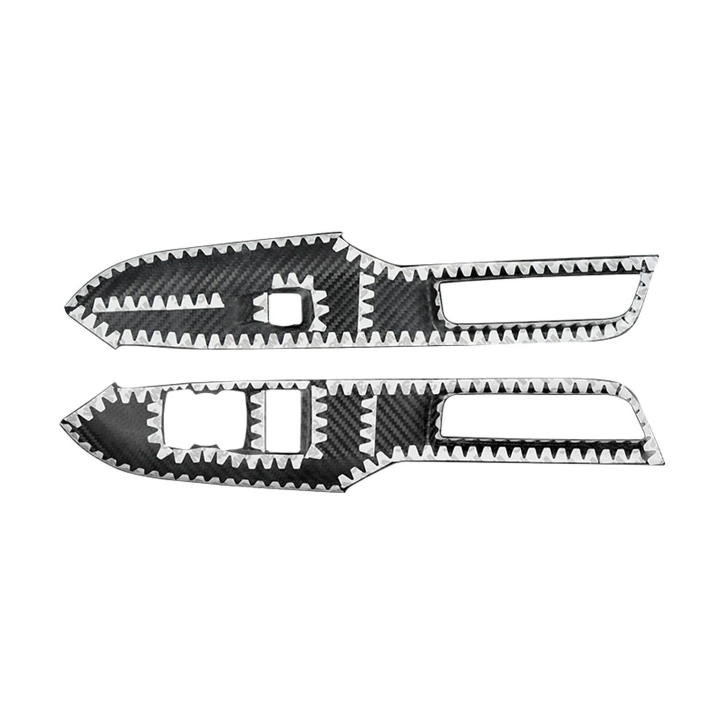 Door Window Lift Switch Panel Cover for Ford Mustang (2024 - ) Carbon Fiber