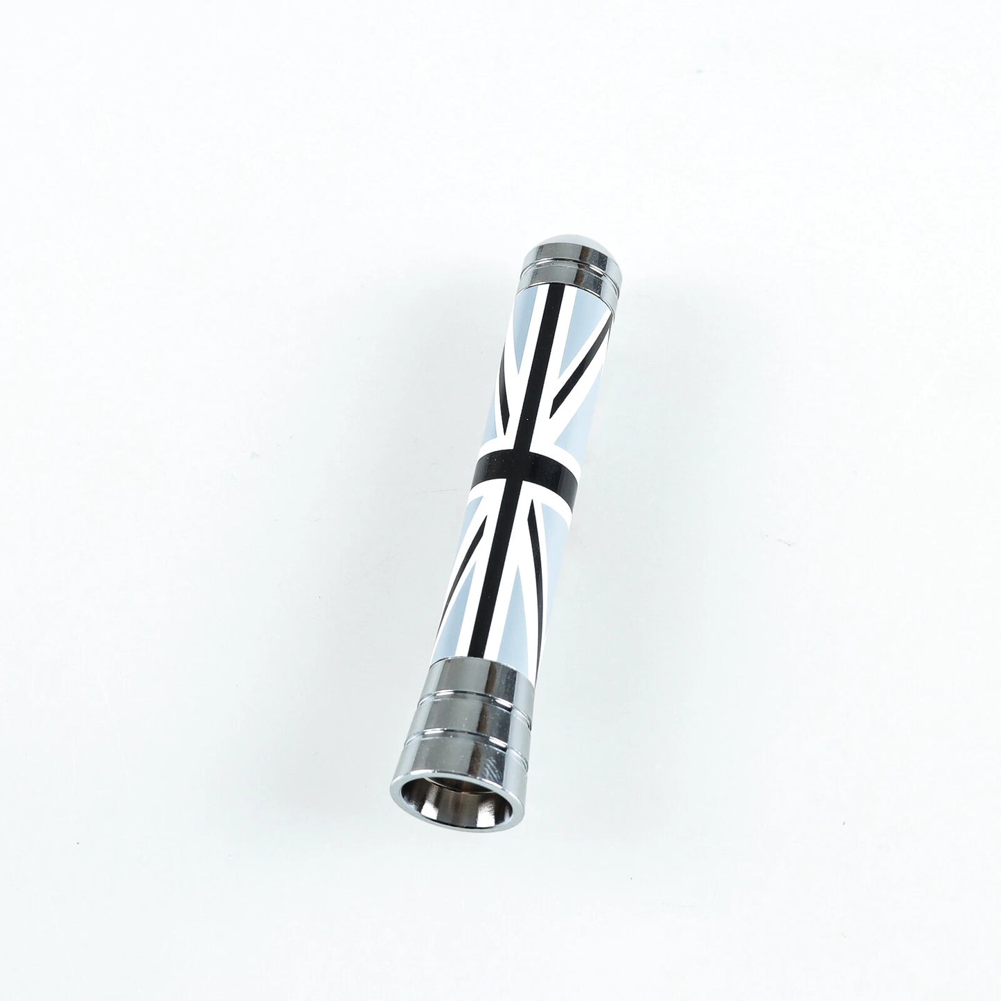 Antenna, Black Union Jack, Chrome Screw On for Mini Cooper (2001-2017)