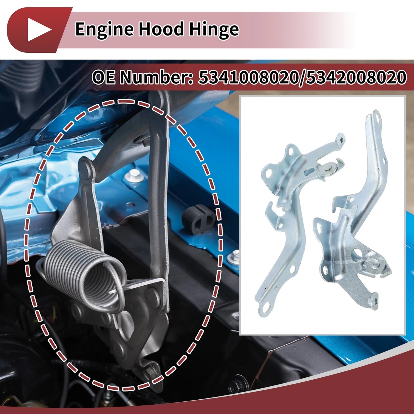 Hood Hinges / 1 Pair / Toyota Sienna for Toyota Sienna (2011–2020)