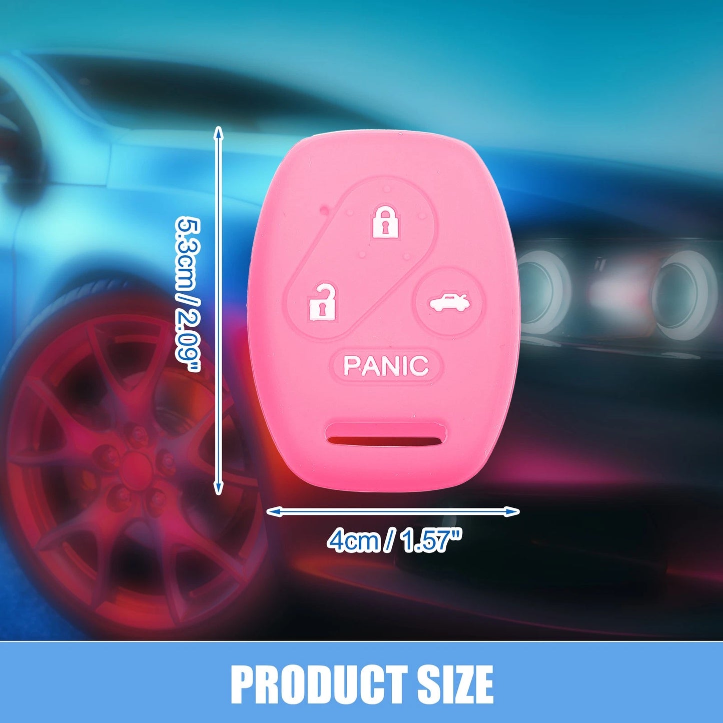 Smart Key Fob Covers for Honda Accord Civic CR-V Pilot Black Pink ()