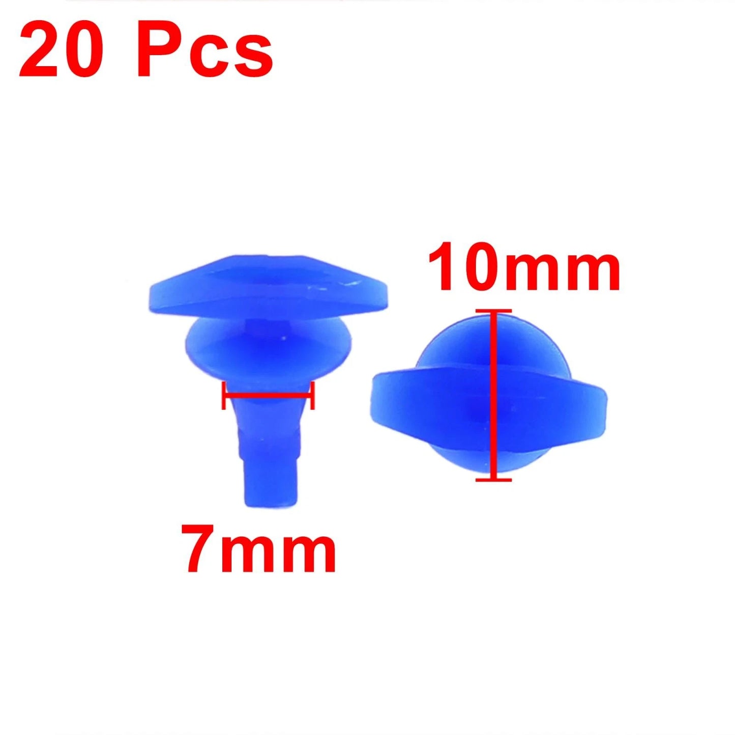 Blue Plastic Rivet Bumper Lining Panel Clips for Toyota & Hyundai