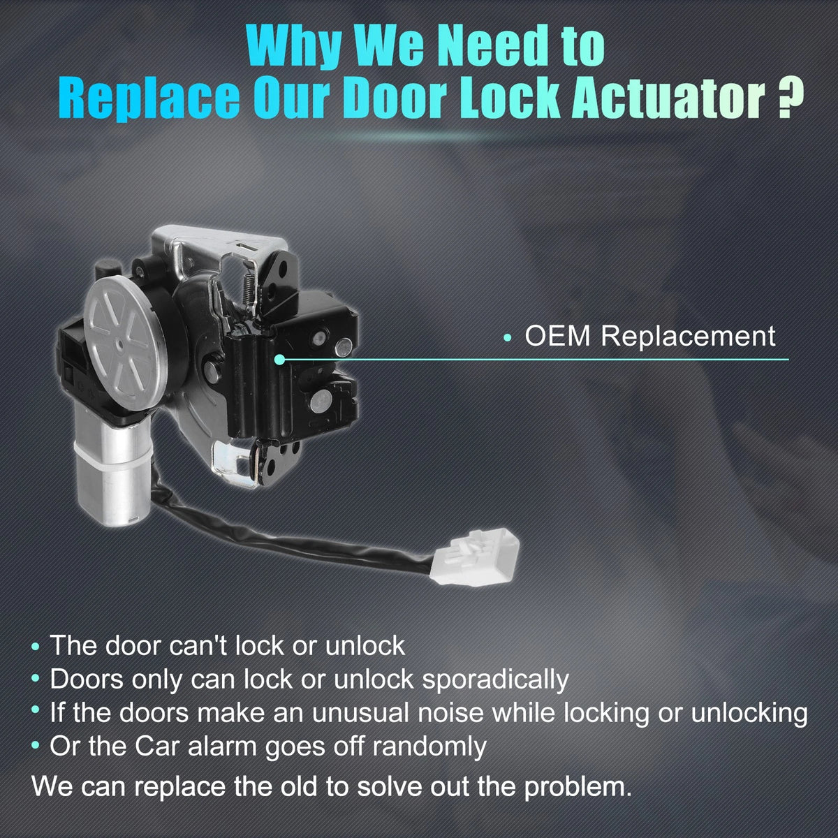 Rear Liftgate Door Lock Actuator Motor for Toyota Sienna (2011–2020)