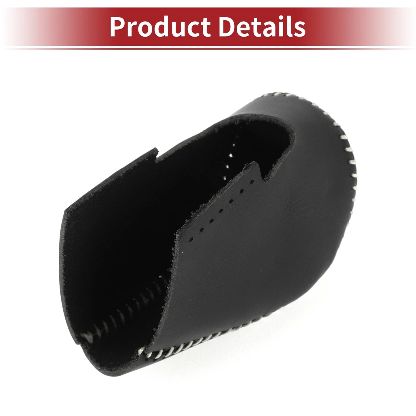 Car Gear Shift Knob Cover for Honda HR-V 2023-2024 Black Grey Faux Leather