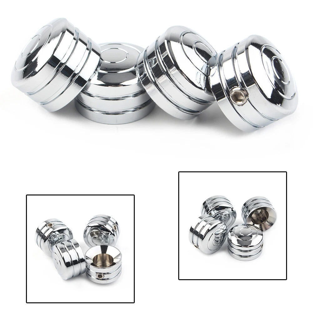 4 x Head Bolt Covers for Harley Sportster 883 XL, Twin Cam (1986-2017) Chrome