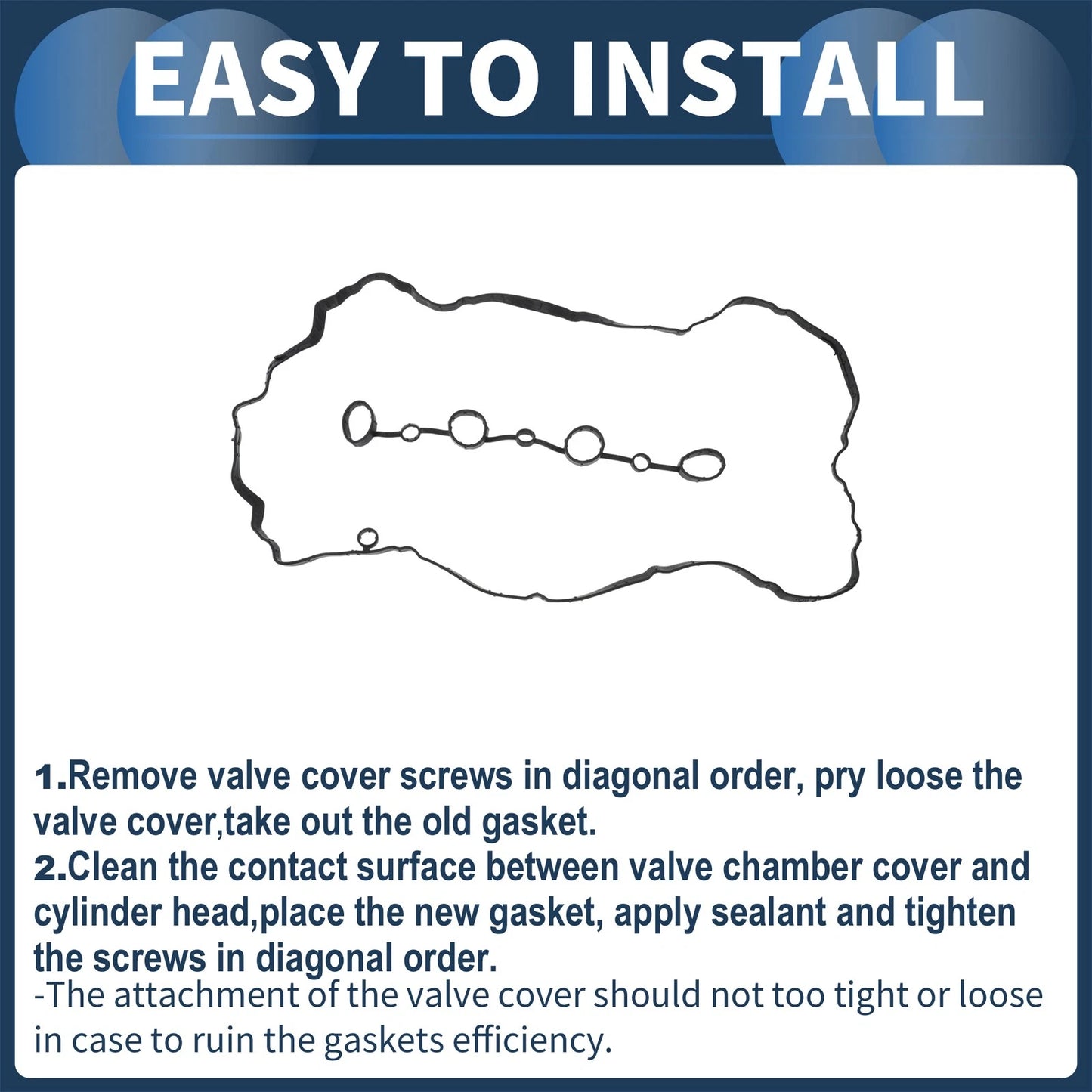 Valve Cover Gasket Set - Cylinder Head Seal 1 x Set