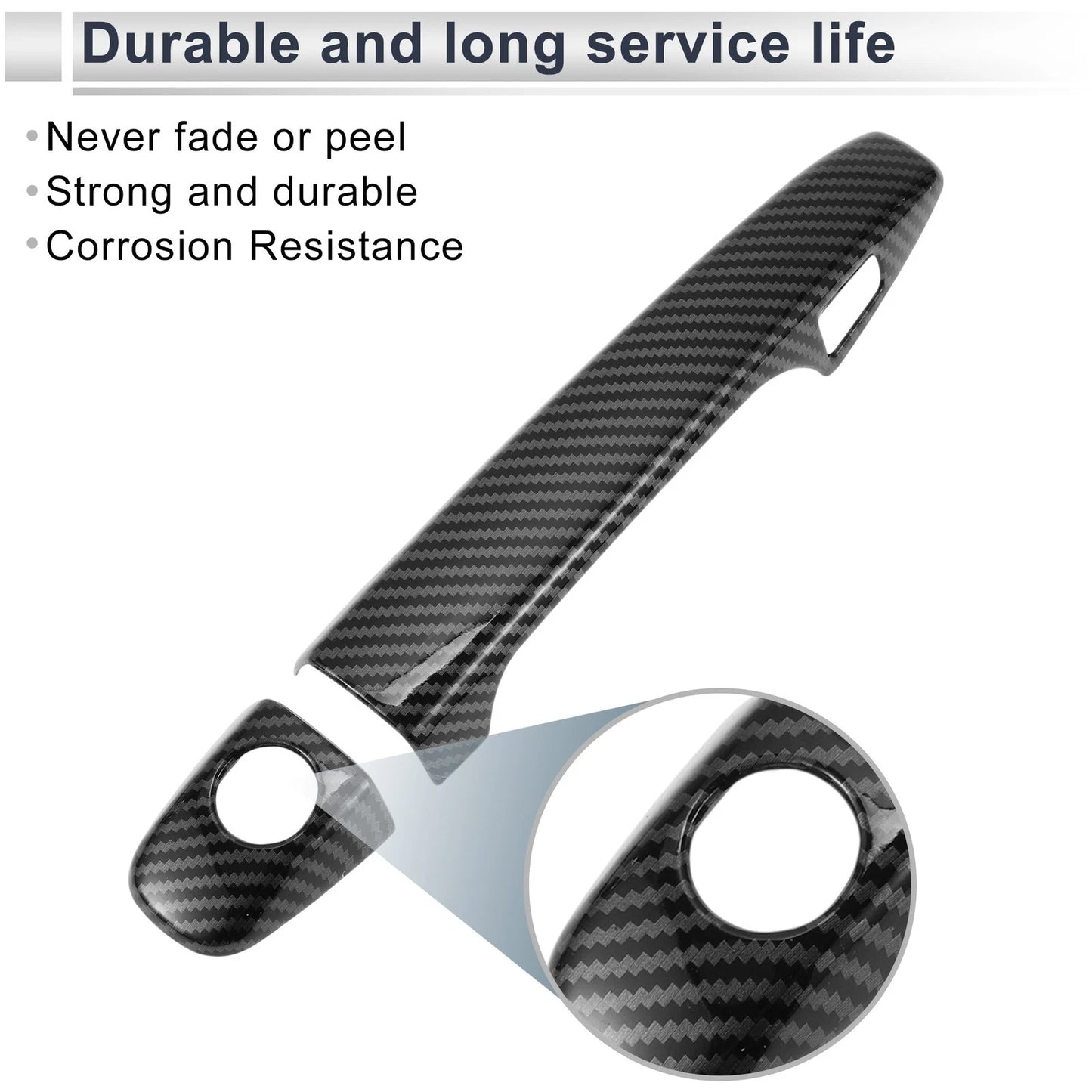 Carbon Fiber Black Door Handle Cover for Toyota Prius (2009-2015)