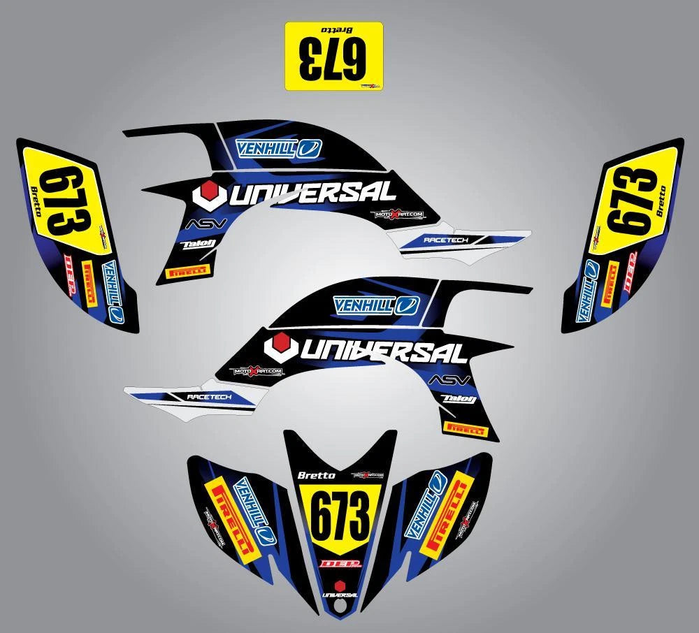 Custom Graphics Kit for Yamaha YFZ ATV 2003-2008 - Thunder Style