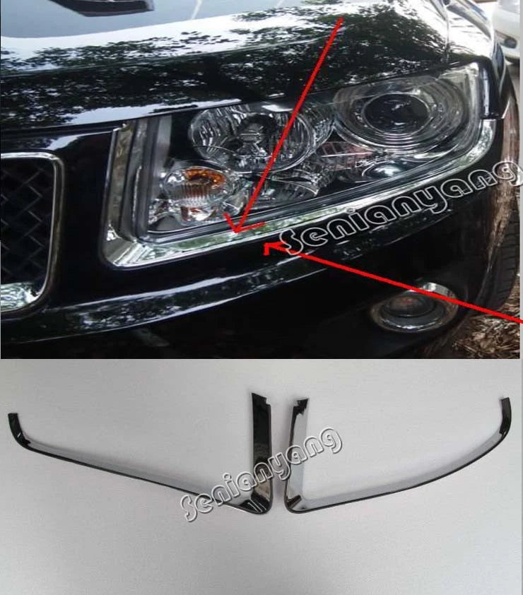 Chrome Headlight Cover Trim Eyebrow for JEEP Compass (2011-2016)