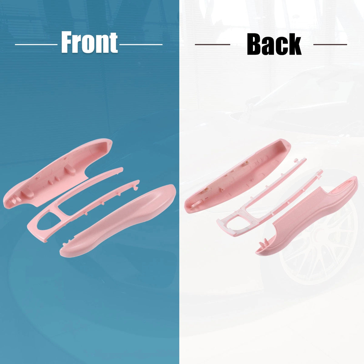 Car Remote Key Shell Cover Case for Porsche Taycan 911 (2020-2021) Pink