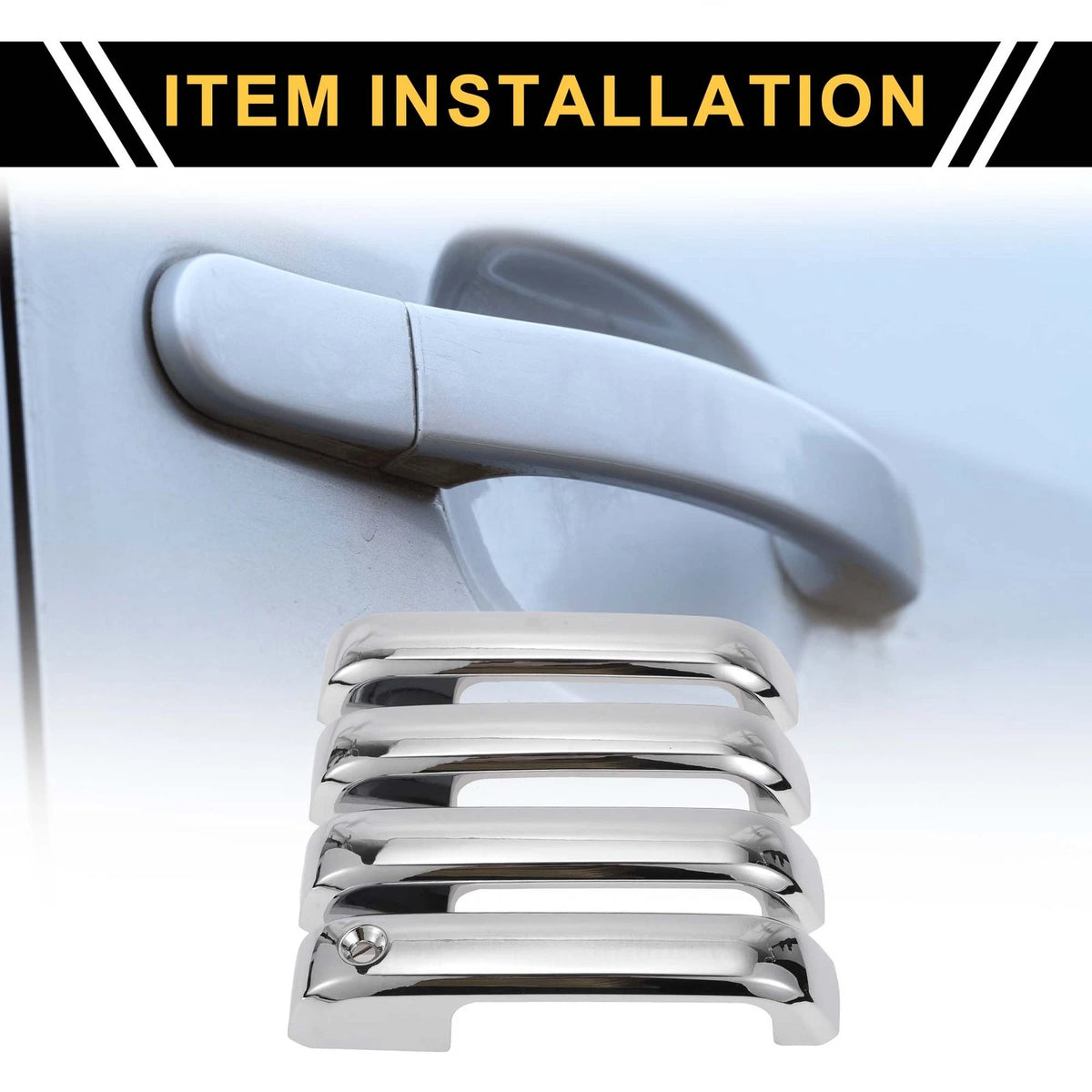 Silver Tone Car Exterior Door Handle Covers for Ford F-150 (2015-2020)