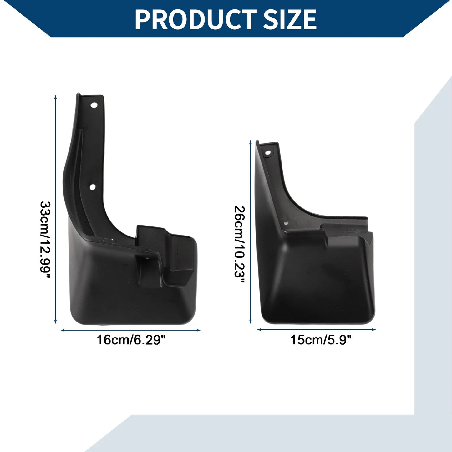 Mud Flaps Splash Guards Front & Rear for Toyota Vios (2017–2019)