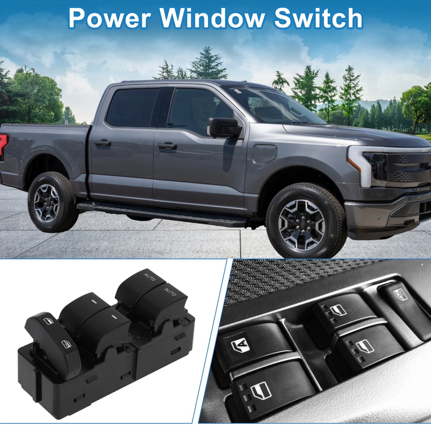 Front Driver Side Power Window Switch for Ford F-150 (2011-2014)