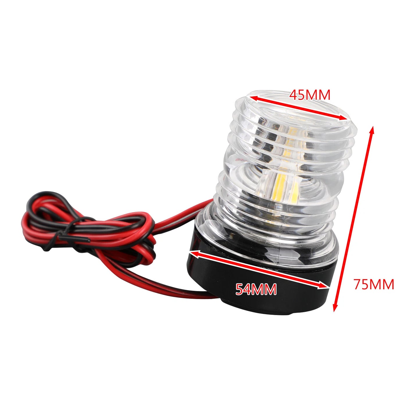 360° 12V White Navigation Lights for Boat/Yacht (No Year)